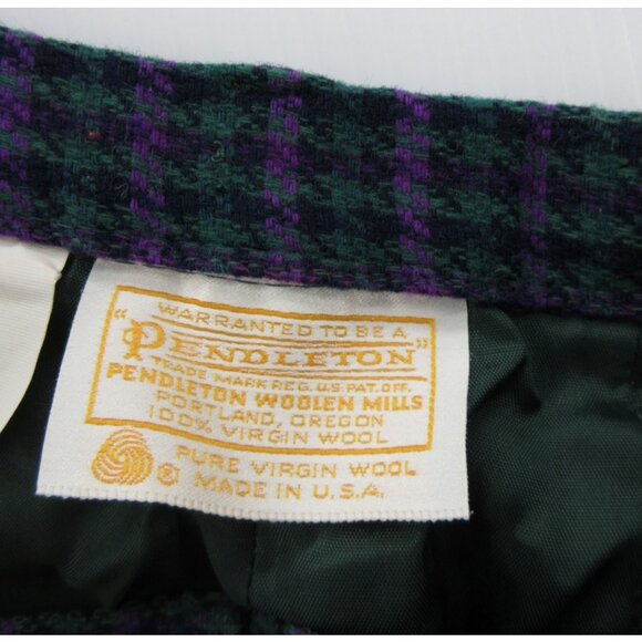 VINTAGE Pendleton Pants 10 Virgin Wool Houndstooth Trousers 90s USA - Picture 8 of 10